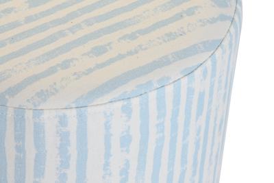 Voetensteun DKD Home Decor Blauw Wit Metaal Strepen Mediterrane 34 x 34 x 40 cm