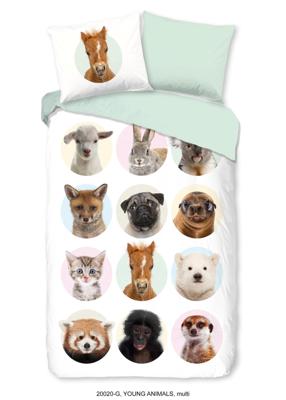 Good Morning Kinderdekbedovertrek "dieren" - Multi - (140x200/220 cm) - Katoen Good Morning Kinderdekbedovertrek "dieren" - Multi - (140x200/220 cm) - Katoen