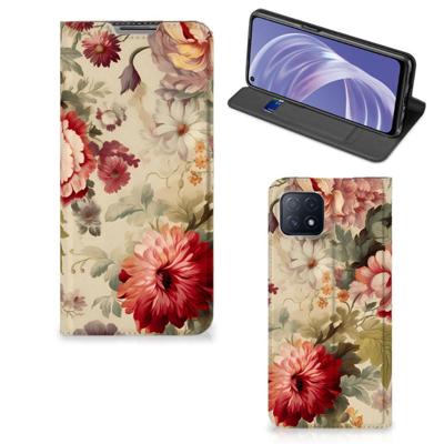 Smart Cover voor OPPO A73 5G Bloemen Smart Cover voor OPPO A73 5G Bloemen
