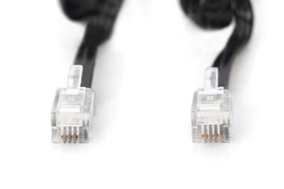 ASSMANN Electronic RJ10 - RJ10, 2m 2m Zwart telefoonkabel ASSMANN Electronic RJ10 - RJ10, 2m 2m Zwart telefoonkabel