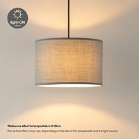 Lampenkap cilinder | rond | katoen | stoffen lampenkap | cilinderkap  | Ø20cm H17cm | grijs - thumbnail