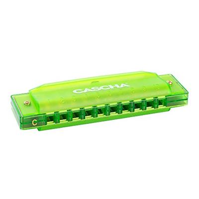 Cascha HH 2274 Fun Blues mondharmonica in C groen Cascha HH 2274 Fun Blues mondharmonica in C groen