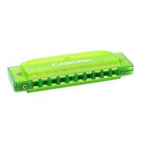 Cascha HH 2274 Fun Blues mondharmonica in C groen - thumbnail