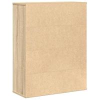 Boekenkast 60x24x76,5 cm bewerkt hout sonoma eikenkleurig - thumbnail