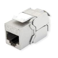 VALUE Cat.8 (Klasse I) Keystone, afgeschermd, zonder gereedschap, zilver - thumbnail