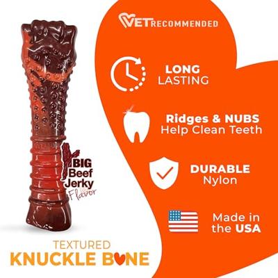 Nylabone textured dura chew beef jerkey voor harde bijters - thumbnail