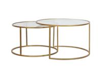Light & Living Salontafel 'Duarte' Set van 2 stuks, kleur Goud - thumbnail