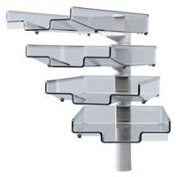 Brievenbak Hansa met 360 graden zwenkarm 4stuks grijs - thumbnail