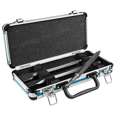 Makita Accessoires 3-delige sds plus beitelset: punt, vlak en spadebeitel in aluminium koffer d-42357 - d-42357