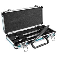 Makita Accessoires 3-delige SDS plus beitelset: Punt, Vlak en Spadebeitel in aluminium koffer D-42357 - D-42357 - thumbnail