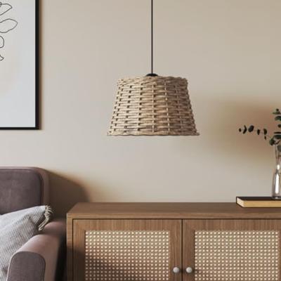 VidaXL Plafondlampenkap ø38x23 cm wicker bruin