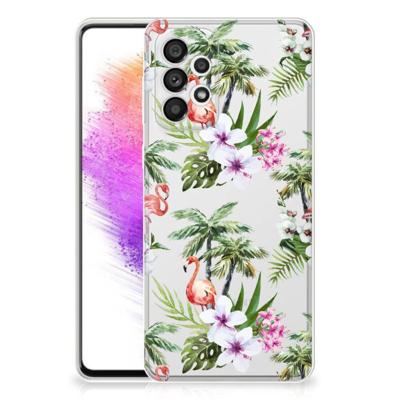 Samsung Galaxy A73 5G | TPU Hoesje | Flamingo Palms