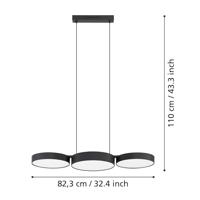 Eglo Led hanglampBarbano-Z 3-lichts - zwart - 900854 - thumbnail