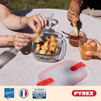 Set van 5 voorraadpotten - PYREX - Cook & Heat - Glas - Deksel met stoomventielen, speciaal voor magnetrons - thumbnail
