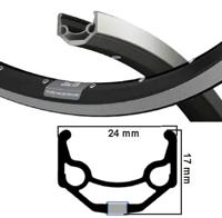 Ryde velg zac 19 zwart/zilver 28" 32 gaats 14g etrto 622 - thumbnail