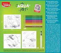 Hobbyset maped creativ aquaart dinosaurus 14delig - thumbnail