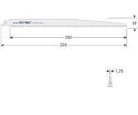Rotec Reciprozaagblad rc200 hcs 300mm (5st) - thumbnail