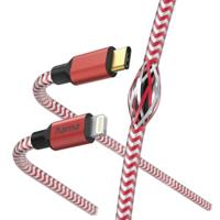 Hama Reflected USB C-oplaadkabel - Lightning (480 Mbps, 20 V, 3A, verguld, afscherming, 1,5 m) rood - thumbnail