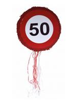 Trekpiñata Verkeersbord 50 Jaar - thumbnail