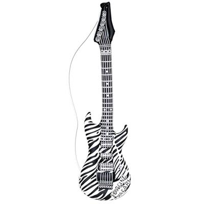 Opblaas Gitaar Zebra print 105cm
