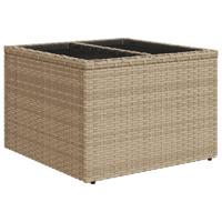 8-delige Loungeset met kussens poly rattan beige - thumbnail
