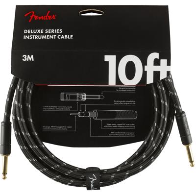 Fender Instrumentkabel Deluxe Black Tweed, Jack-Jack, 3m