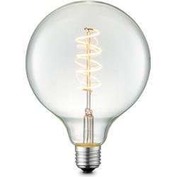 Edison Vintage LED lamp E27 LED filament lichtbron, Spiraal Globe G95, 9.5/9.5/13.5cm, Helder, Retro LED lamp Dimbaar, 4W 280lm 3000K, warm wit licht, geschikt voor E27 fitting