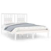 Bedframe massief hout wit 135x190 cm - thumbnail