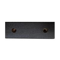 Meubelpoot zwart rechthoek 15 bij 5 cm en hoogte 4,5 cm van massief hout - thumbnail