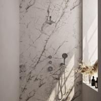 Brauer Brushed Edition Thermostatische Regendoucheset Inbouw - Hoofddouche 20 cm - Rechte Wandarm - Handdouche 3 Standen - Doucheslang - Wandaansluitbocht - Rvs - thumbnail