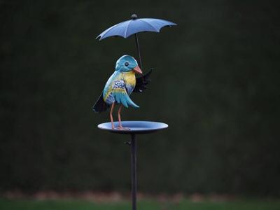 Tuinsteker Voederbakje met vogel