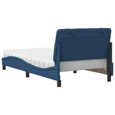 Bed met matras stof blauw 120x200 cm - thumbnail