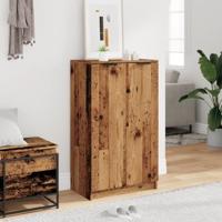 Schoenenkast 59x35x100,5 cm bewerkt hout oud houtkleurig - thumbnail