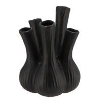 DK Design vaas Aglio - tulpenvaas - XL -mat zwart - D26 x H35 cm - thumbnail