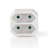 Nedis psspl200c1wt stopcontactsplitter 2-weg eurostopcontact wit - thumbnail