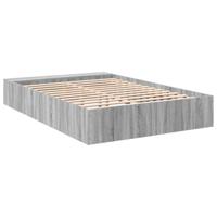 Bedframe bewerkt hout grijs sonoma eikenkleurig 140x190 cm - thumbnail