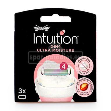 Wilkinson Wilkinson Scheermesjes Intuition Ultra Moisture Shea Butter - 3 stuks Wilkinson Wilkinson Scheermesjes Intuition Ultra Moisture Shea Butter - 3 stuks