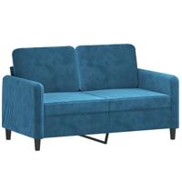 3-delige Loungeset fluweel blauw - thumbnail