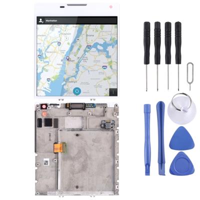 LCD-scherm en digitizer volledige montage met frame voor BlackBerry Passport Q30 (wit)