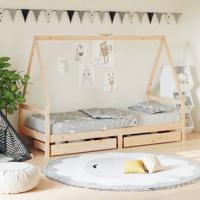 Kinderbedframe met lades 90x190 cm massief grenenhout - thumbnail