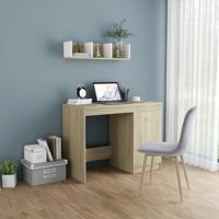 Bureau 100x50x76 cm bewerkt hout sonoma eikenkleurig - thumbnail