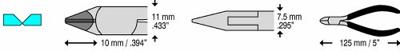 C.K T3787DF 115 ESD Zijkniptang Met facet 125 mm C.K T3787DF 115 ESD Zijkniptang Met facet 125 mm