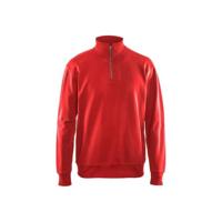Blåkläder Sweatshirt met halve rits 33691158 | Rood | Maat M - 7330509466216 - thumbnail