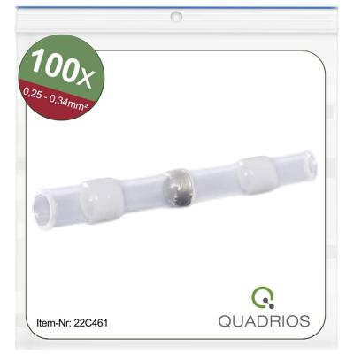 Quadrios 22C461 Stootverbinder Met krimpkous 0.25 mm² 0.34 mm² Volledig geïsoleerd Wit 1 set(s) Quadrios 22C461 Stootverbinder Met krimpkous 0.25 mm² 0.34 mm² Volledig geïsoleerd Wit 1 set(s)