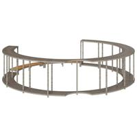 Hottub ombouw opbergruimte en houten opstapje poly rattan grijs - thumbnail