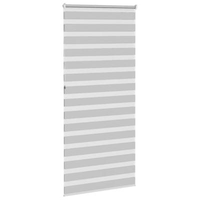 Zebra rolgordijn 115x230 cm stofbreedte 110,9 cm lichtgrijs - thumbnail