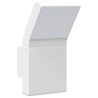 VidaXL Buitenwandlamp led gegoten aluminium wit