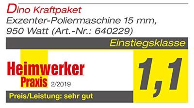 Dino KRAFTPAKET Exzenter 15mm 950 W 640229 Excentrische polijstmachine 230 V 950 W 1500 - 4800 omw/min 150 mm Dino KRAFTPAKET Exzenter 15mm 950 W 640229 Excentrische polijstmachine 230 V 950 W 1500 - 4800 omw/min 150 mm