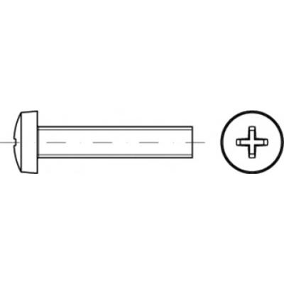 TOOLCRAFT TO-5430747 Lenscilinderschroeven M6 14 mm Kruiskop Phillips Staal Galvanisch verzinkt 1000 stuk(s)