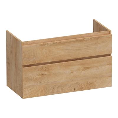 Brauer Delight - Onderkast - 100 cm - met 2 Softclose Lades Greeploos en 1 Sifon Uitsparing - Forest Tan